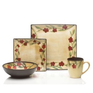 Dinnerware Set Briar Rose hand painted
